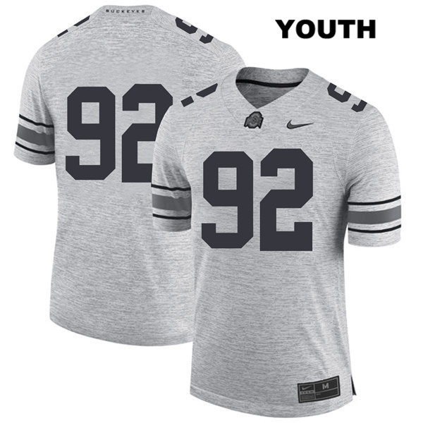 Ohio State Buckeyes Youth Haskell Garrett #92 Gray Authentic Nike No Name College NCAA Stitched Football Jersey RM19Y68OX